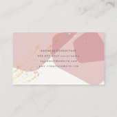 Moderne kleurenblokken en gouden spatter visitekaartje (Achterkant)