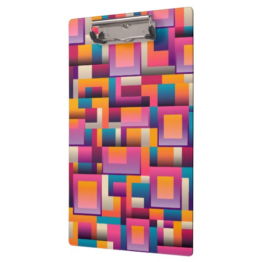 Moderne kleurenblokken klembord (Links)