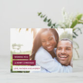 Moderne kleurenblokken met rode kerstkaart (Staand voorkant)