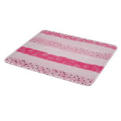 moderne kleurenblokken strepen witte roze penseels snijplank (Hoek)