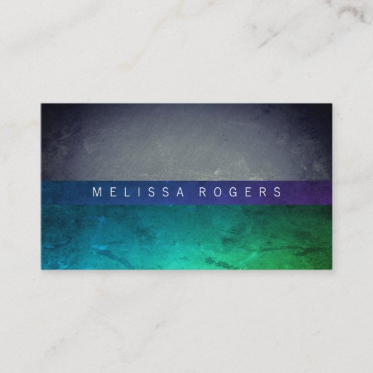 Moderne kleurenblokken visitekaartje (Voorkant)