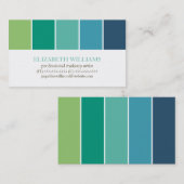 Moderne kleurenblokken visitekaartje (Voorkant / Achterkant)