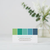 Moderne kleurenblokken visitekaartje (Staand voorkant)