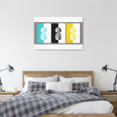 Moderne kleurencanvas ananas canvas afdruk (Insitu (Slaapkamer))