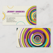 Moderne kleurencirkels Abstracte professionele vor Visitekaartje (Voorkant / Achterkant)