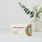 Moderne kleurencirkels Abstracte professionele vor Visitekaartje (Staand voorkant)