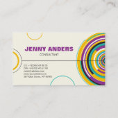 Moderne kleurencirkels Abstracte professionele vor Visitekaartje (Voorkant)