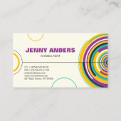Moderne kleurencirkels Abstracte professionele vor Visitekaartje (Voorkant)