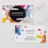 Moderne kleurendoorstroming Lijst fotografie Visitekaartje (Voorkant / Achterkant)