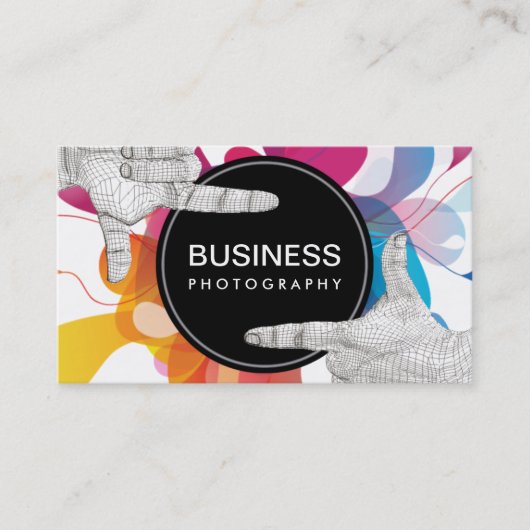 Moderne kleurendoorstroming Lijst fotografie Visitekaartje (Voorkant)
