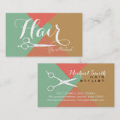 Moderne Kleurenhaarlijst voor retro #8 Visitekaartje (Voorkant / Achterkant)