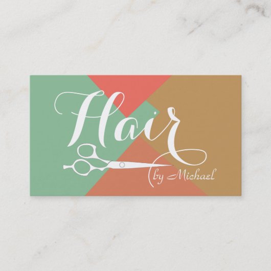 Moderne Kleurenhaarlijst voor retro #8 Visitekaartje (Voorkant)