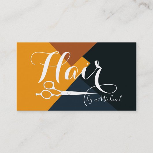 Moderne Kleurenhaarlijst voor retro #9 Visitekaartje (Voorkant)