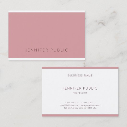 Moderne Kleurenharmonie Eenvoudig Ontwerp Sjabloon Visitekaartje (Voorkant / Achterkant)