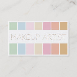 moderne kleurenpalet palette make-up artiest visitekaartje