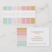 moderne kleurenpalet palette make-up artiest visitekaartje (Voorkant / Achterkant)