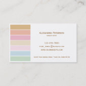 moderne kleurenpalet palette make-up artiest visitekaartje (Achterkant)