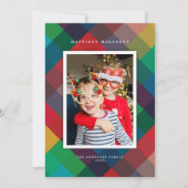 Moderne Kleurentheorie Vakantie Fotokaart Feestdagenkaart (Voorkant)