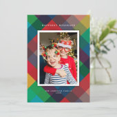 Moderne Kleurentheorie Vakantie Fotokaart Feestdagenkaart (Staand voorkant)