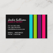 Moderne kleurenweergave artistieke monogram visitekaartje (Achterkant)