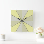 Moderne kleurenwielgeel vierkante klok (Huis)