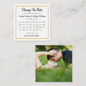 Moderne kleurfotokalender De datum wijzigen Informatiekaartje (Voorkant / Achterkant)