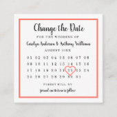 Moderne kleurfotokalender De datum wijzigen Informatiekaartje (Voorkant)