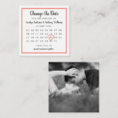 Moderne kleurfotokalender De datum wijzigen Informatiekaartje (Voorkant / Achterkant)