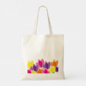 Moderne Kleurige Bloemen Tote Bag (Achterkant)