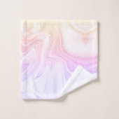 Moderne kleurige regenboogmarmer bad handdoek (Wasdoekje)