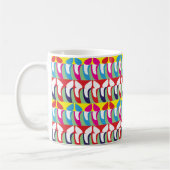 Moderne Kleurrijk Abstract Patroon Koffiemok (Links)