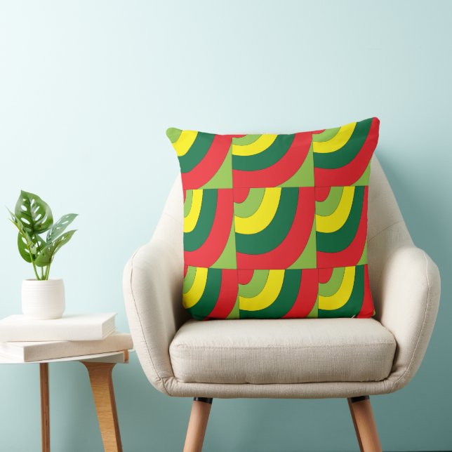 Moderne Kleurrijk Geometrisch Boogpatroon Kussen (Stoel)