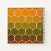 Moderne kleurrijke 3d-kubussen of hexagonpatronen notitieboek (Achterkant)