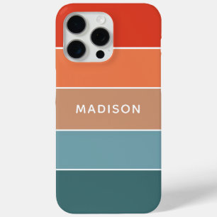 Moderne kleurrijke aarde Colorblock Persoonlijke n iPhone 15 Pro Max Hoesje