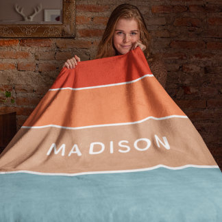 Moderne kleurrijke aarde Colorblock Persoonlijke n Fleece Deken