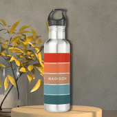 Moderne kleurrijke aarde Colorblock Persoonlijke n Waterfles