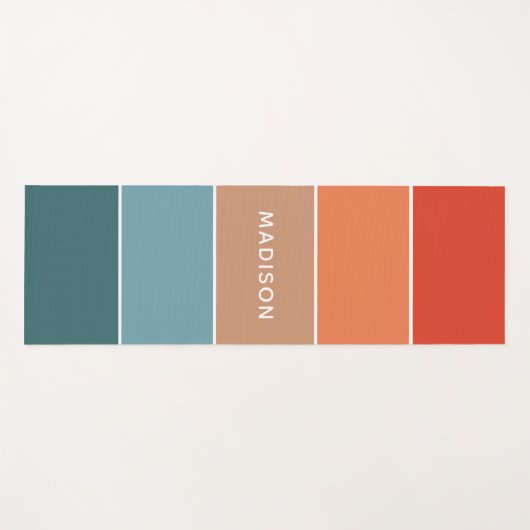 Moderne kleurrijke aarde Colorblock Persoonlijke n Yogamat (Voorkant (horizontaal))