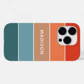 Moderne Kleurrijke Aarde Kleurblok Gepersonaliseer Case-Mate iPhone Case (Achterkant (horizontaal))