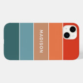 Moderne Kleurrijke Aarde Kleurblok Gepersonaliseer Case-Mate iPhone Case (Achterkant (horizontaal))