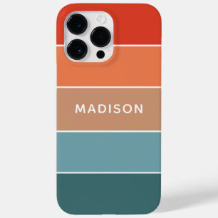 Moderne Kleurrijke Aarde Kleurblok Gepersonaliseer Case-Mate iPhone 14 Pro Max Hoesje