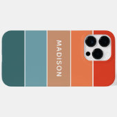 Moderne Kleurrijke Aarde Kleurblok Gepersonaliseer Case-Mate iPhone Case (Achterkant (horizontaal))