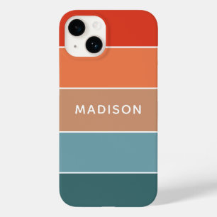 Moderne Kleurrijke Aarde Kleurblok Gepersonaliseer Case-Mate iPhone 14 Hoesje