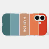 Moderne Kleurrijke Aardkleur Blok Persoonlijke Naa Case-Mate iPhone Case (Achterkant (horizontaal))