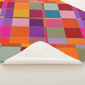 Moderne kleurrijke Abstract geruit Sherpa Deken (3/4)