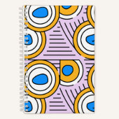 Moderne kleurrijke abstract terug naar school Paar Notitieboek (Voorkant)