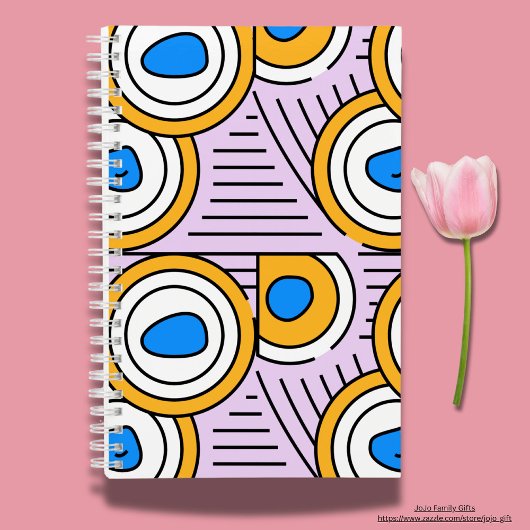 Moderne kleurrijke abstract terug naar school Paar Notitieboek