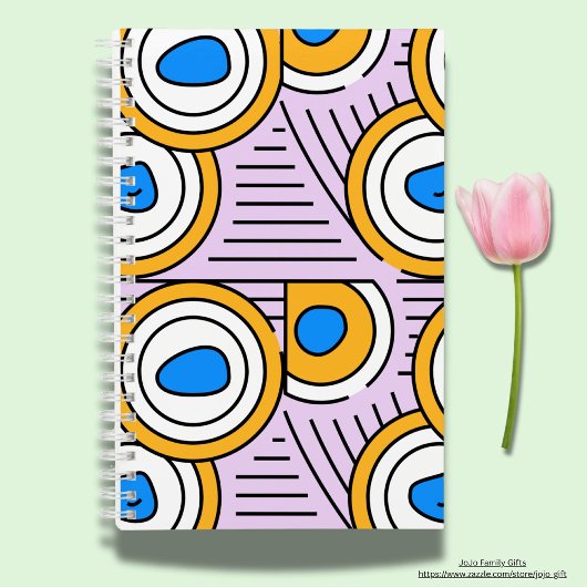 Moderne kleurrijke abstract terug naar school Paar Notitieboek