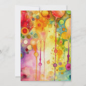 Moderne kleurrijke Abstracte 21ste verjaardagsfees Kaart (Achterkant)