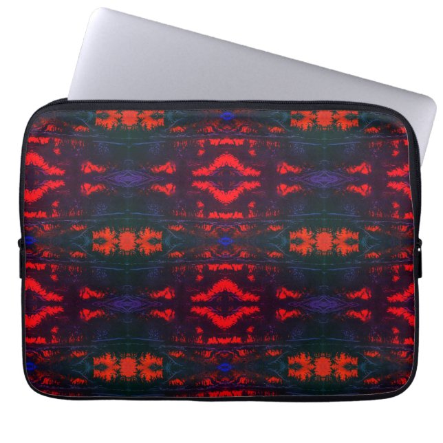 Moderne, kleurrijke abstracte afbeeldingen laptop sleeve (Voorkant)