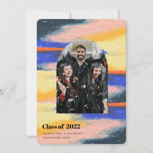 Moderne, kleurrijke, Abstracte Afstuderen foto Kaart